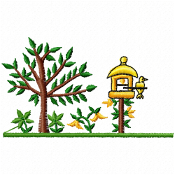 Landscapes Embroidery Design 9